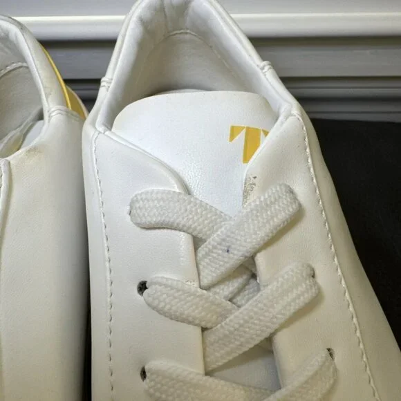 Thousand Fell Lace-up Women's Size 7.5 Yellow White Sneakers - Picture 7 of 9